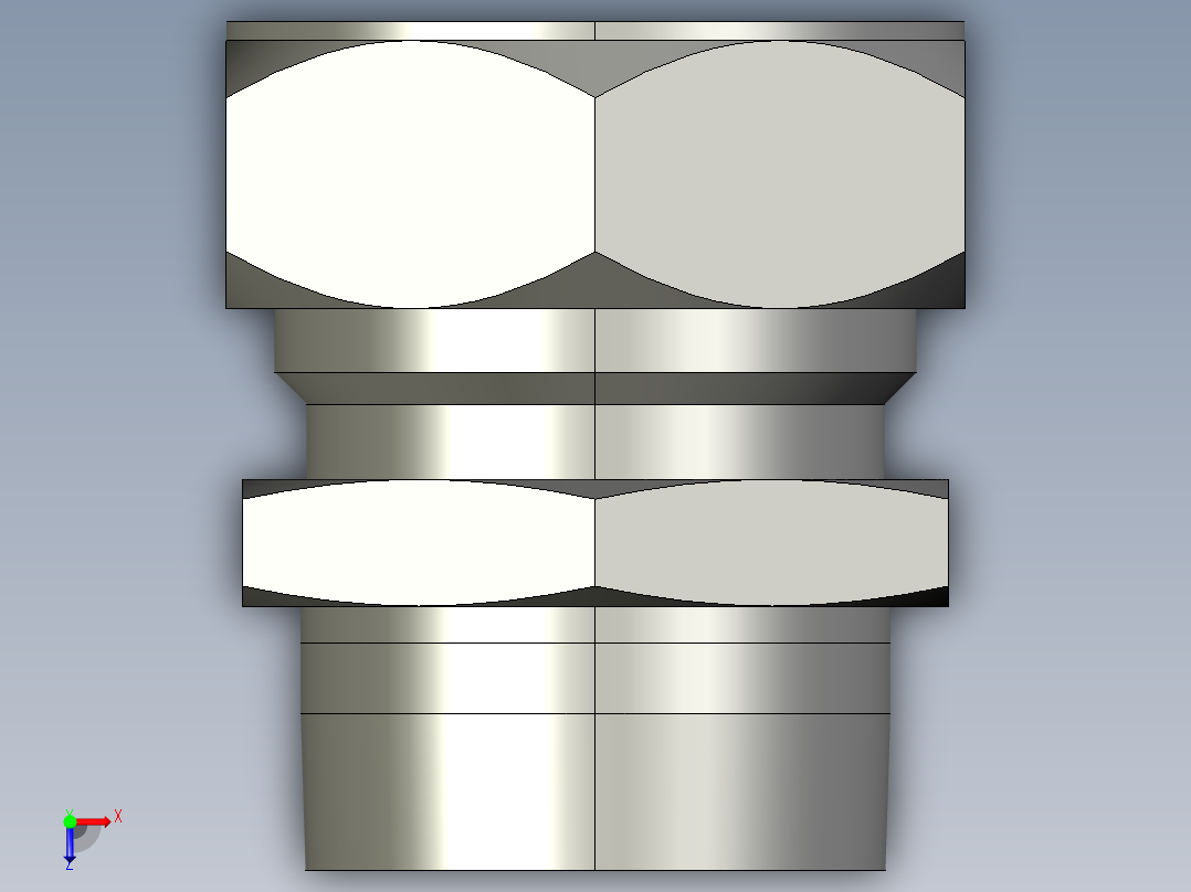 卡套式工业通用硬管接头32_fbu-s俯视图