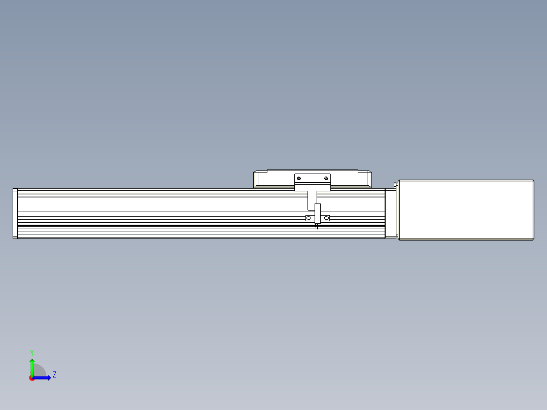 同步带全封闭直线模组TPA-HCB-105D-90-L200-ML-Y-P20-N3左视图