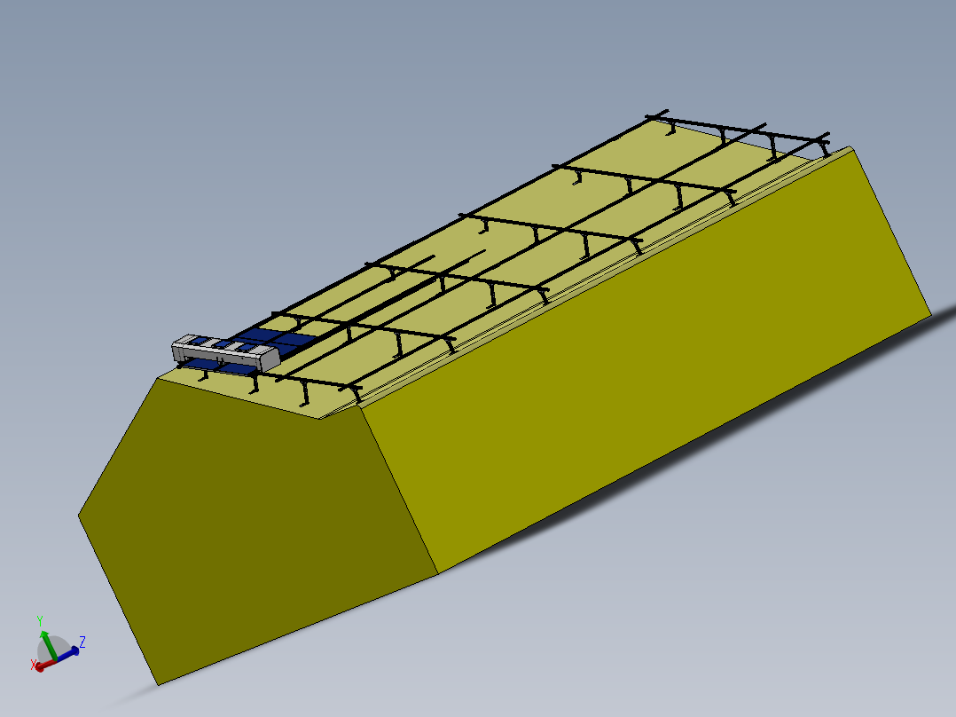 光伏电池板清洁机器人三维SW模型