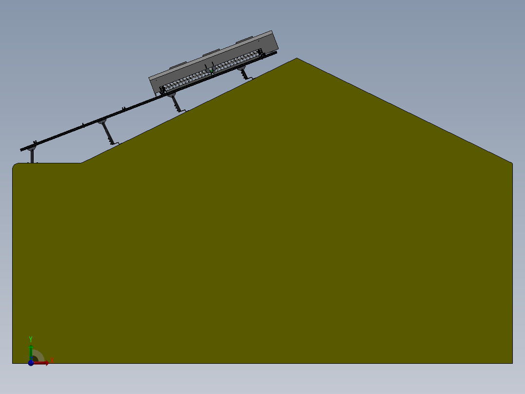 光伏电池板清洁机器人三维SW模型前视图