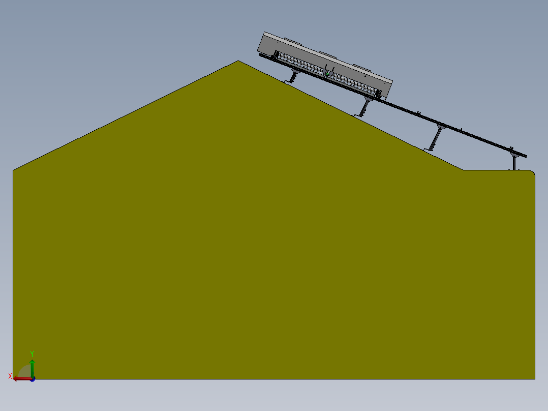 光伏电池板清洁机器人三维SW模型后视图