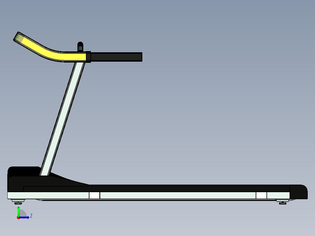 简洁式跑步机左视图