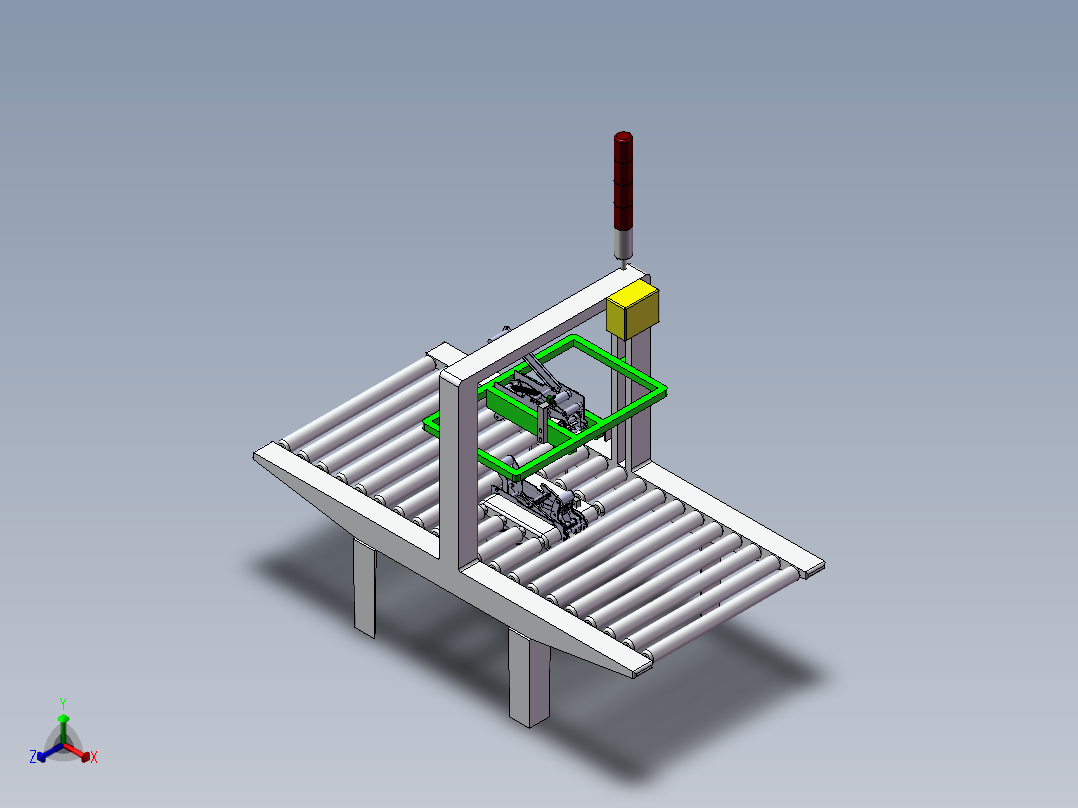 自动封箱机正等轴测图