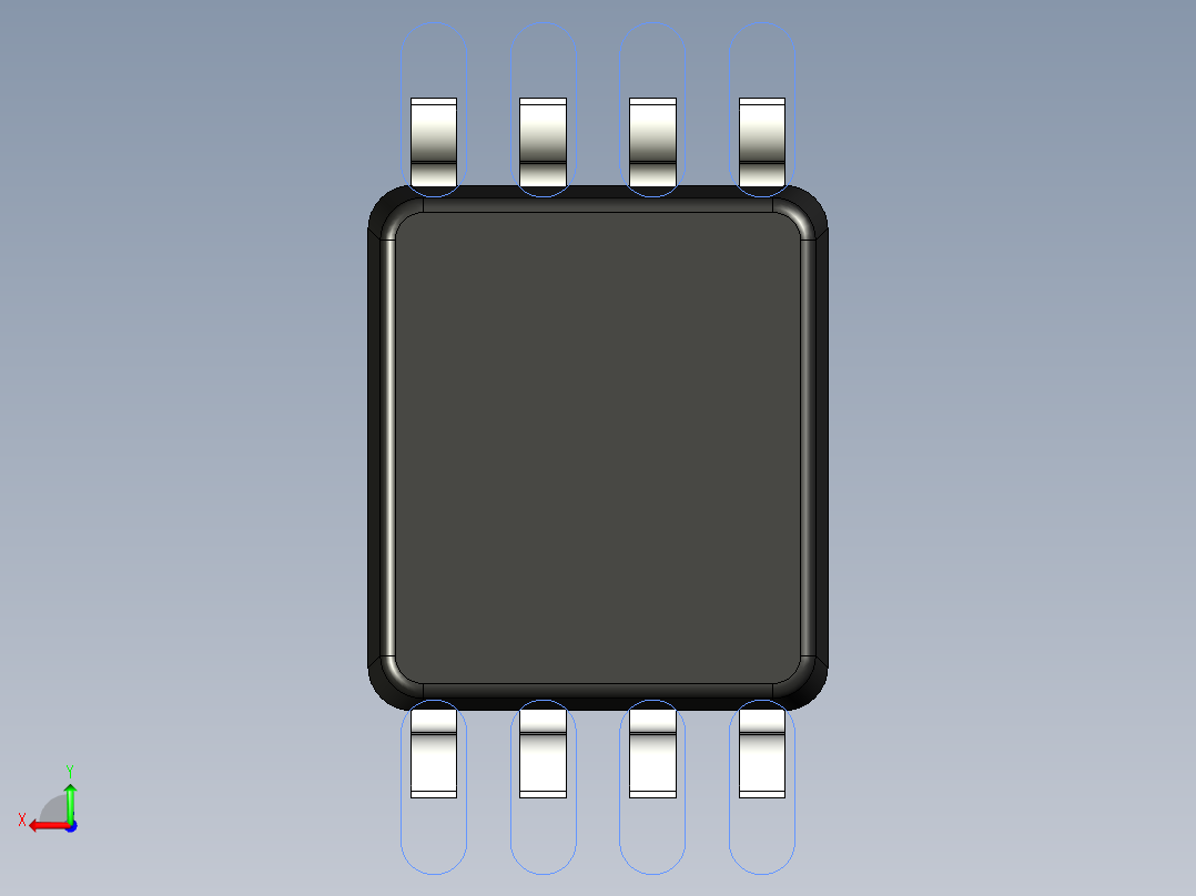 TI_DCU_R-PDSO-G8后视图