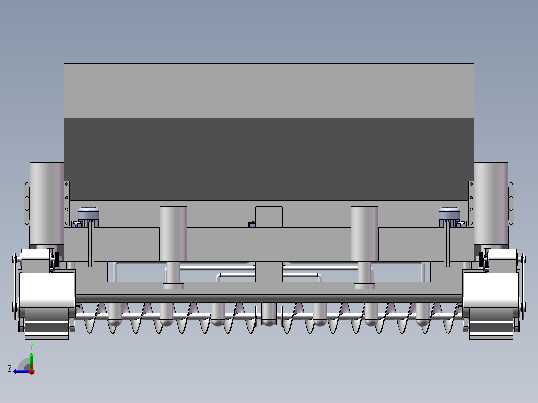 四履带水泥混凝土滑模摊铺机SW三维图865991==300右视图