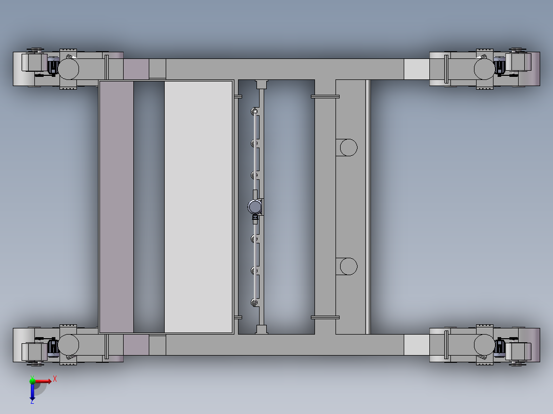 四履带水泥混凝土滑模摊铺机SW三维图865991==300俯视图