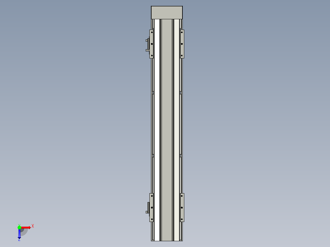 直线模组LHAT10-CA-S500-D-C3设计图纸俯视图