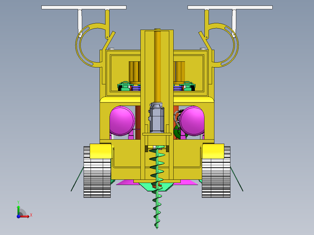全自动植树机器人设计前视图