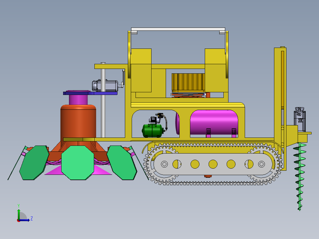 全自动植树机器人设计左视图
