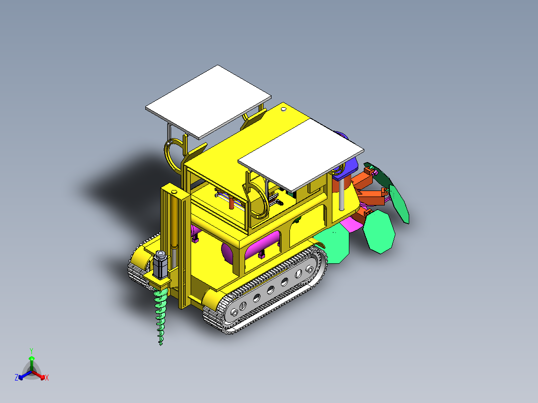 全自动植树机器人设计正等轴测图