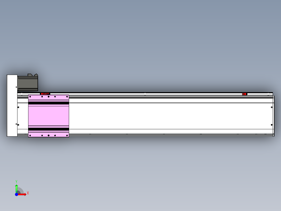 VF丝杆传动-一般环境VF22-L20-C-S1050-BR-P75-C4前视图
