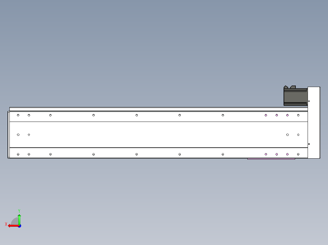 VF丝杆传动-一般环境VF22-L20-C-S1050-BR-P75-C4后视图