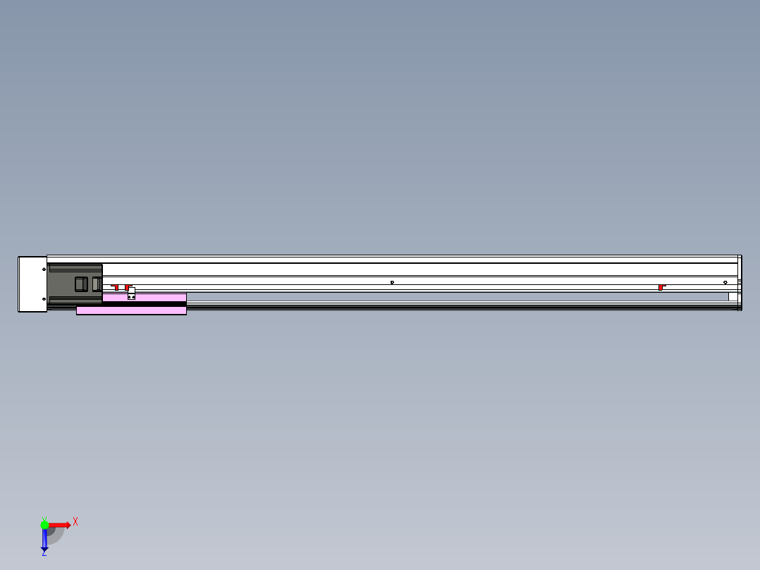 VF丝杆传动-一般环境VF22-L20-C-S1050-BR-P75-C4俯视图
