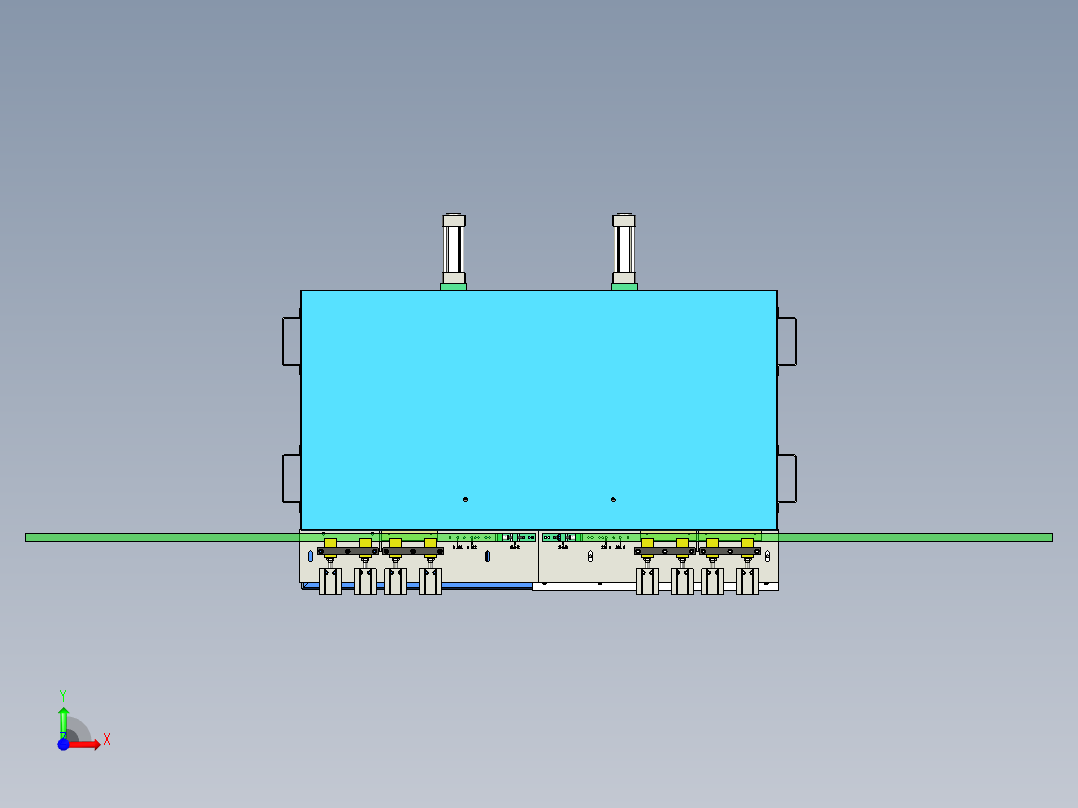 自制多位置双头锯切机前视图