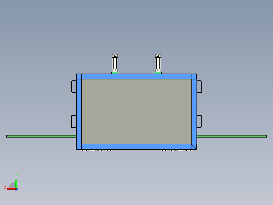自制多位置双头锯切机后视图