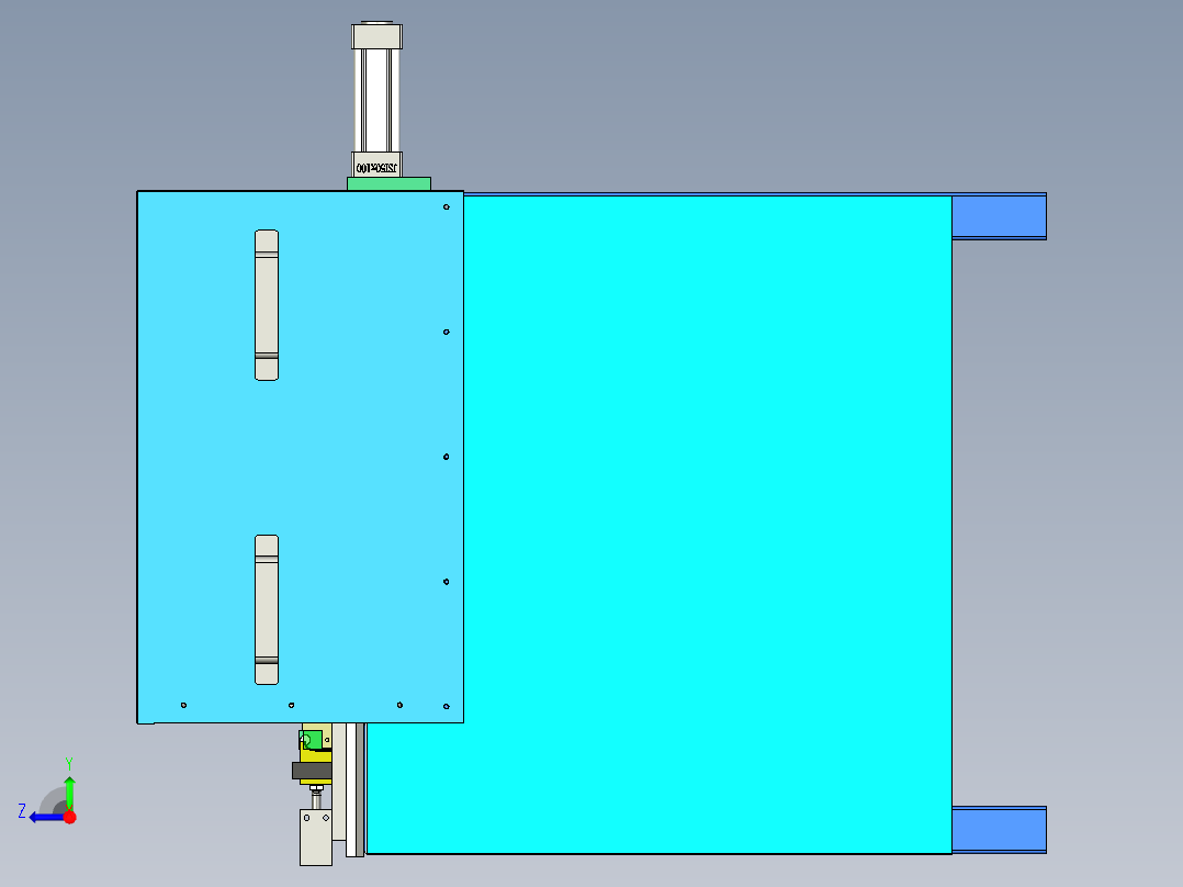 自制多位置双头锯切机右视图
