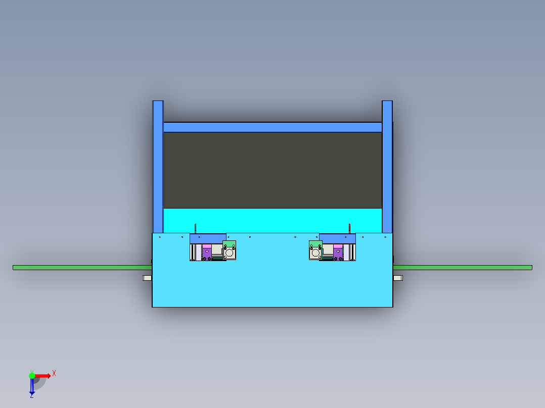 自制多位置双头锯切机俯视图