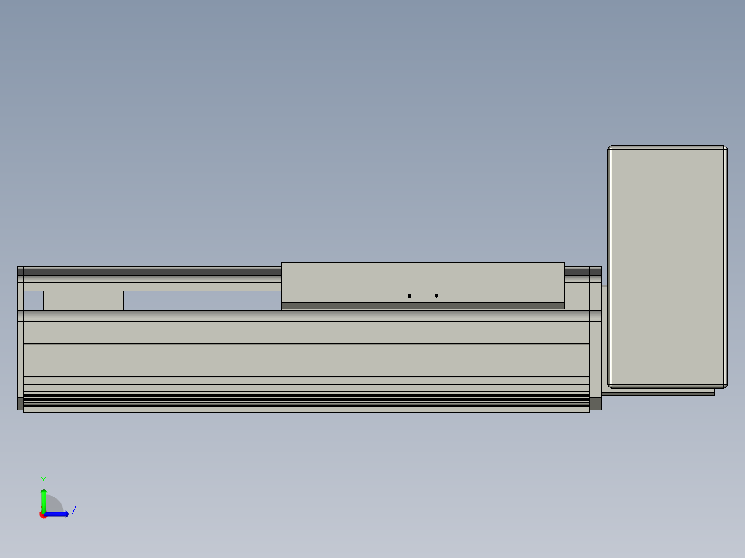 直线模组LHB21-L40-S100-LU设计图纸左视图