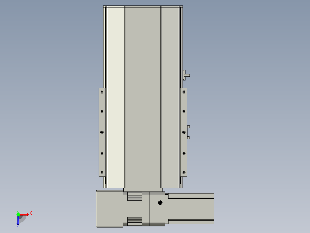 直线模组LHB21-L40-S100-LU设计图纸俯视图