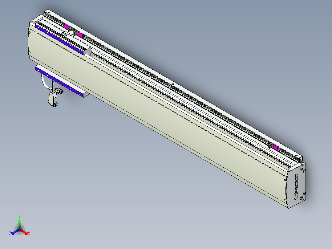 威洛博VL系列直线电机模组-VL14S3-S850正等轴测图