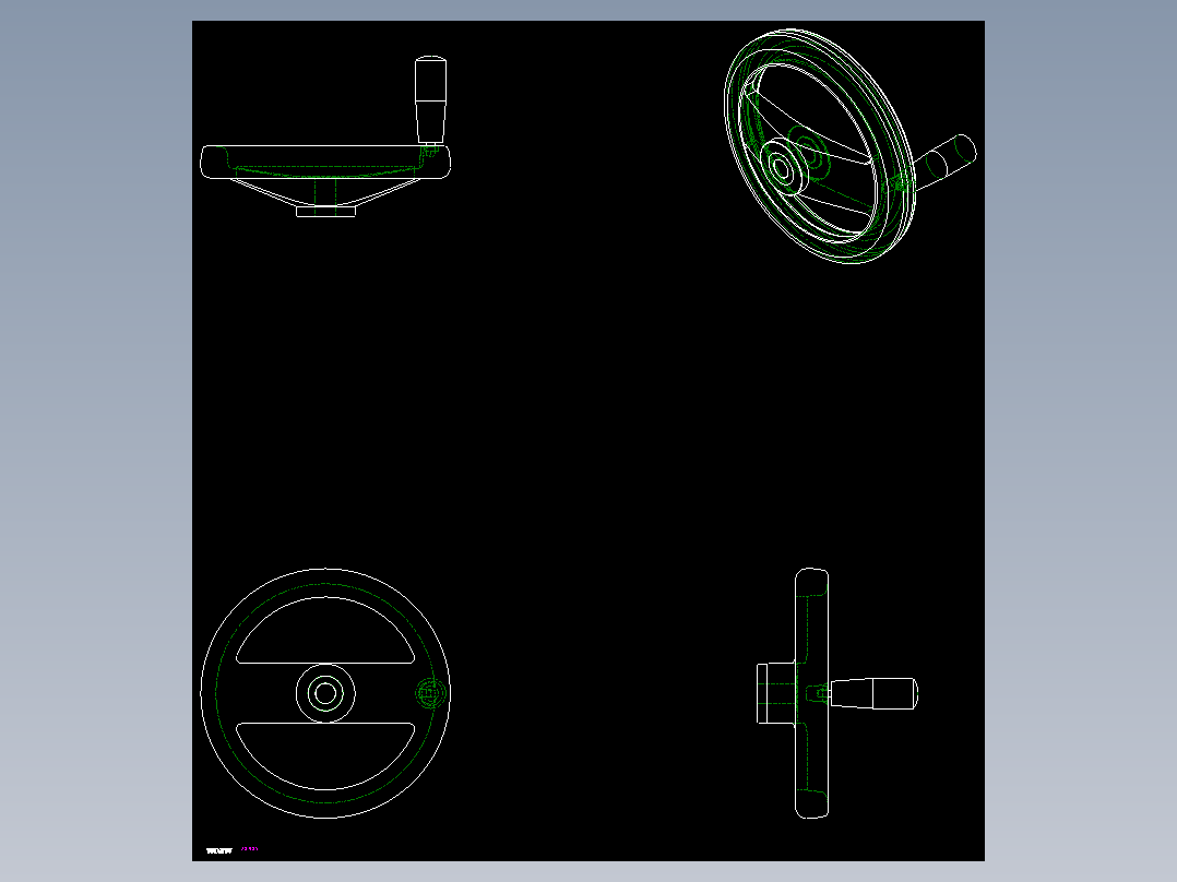 塑膠手輪VRTP+IR-2D多系列多零件图纸模型