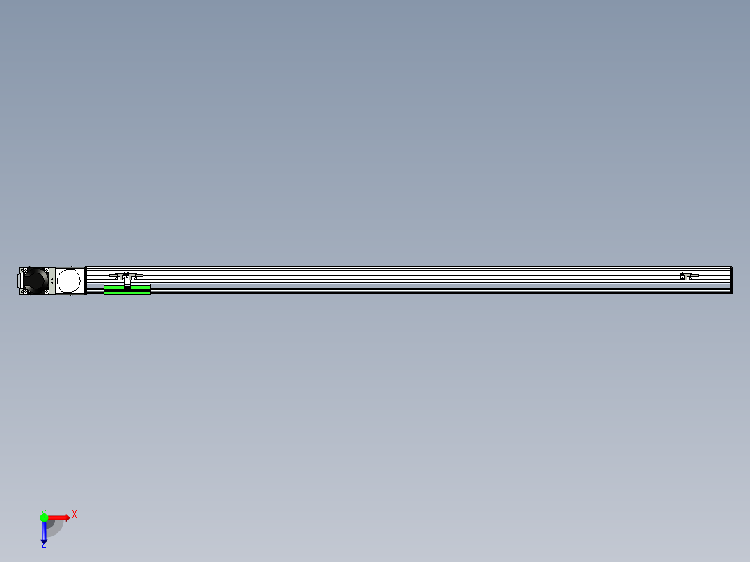 同步带滑台-半封闭B10H-L45-S1300-L-P40-D3俯视图