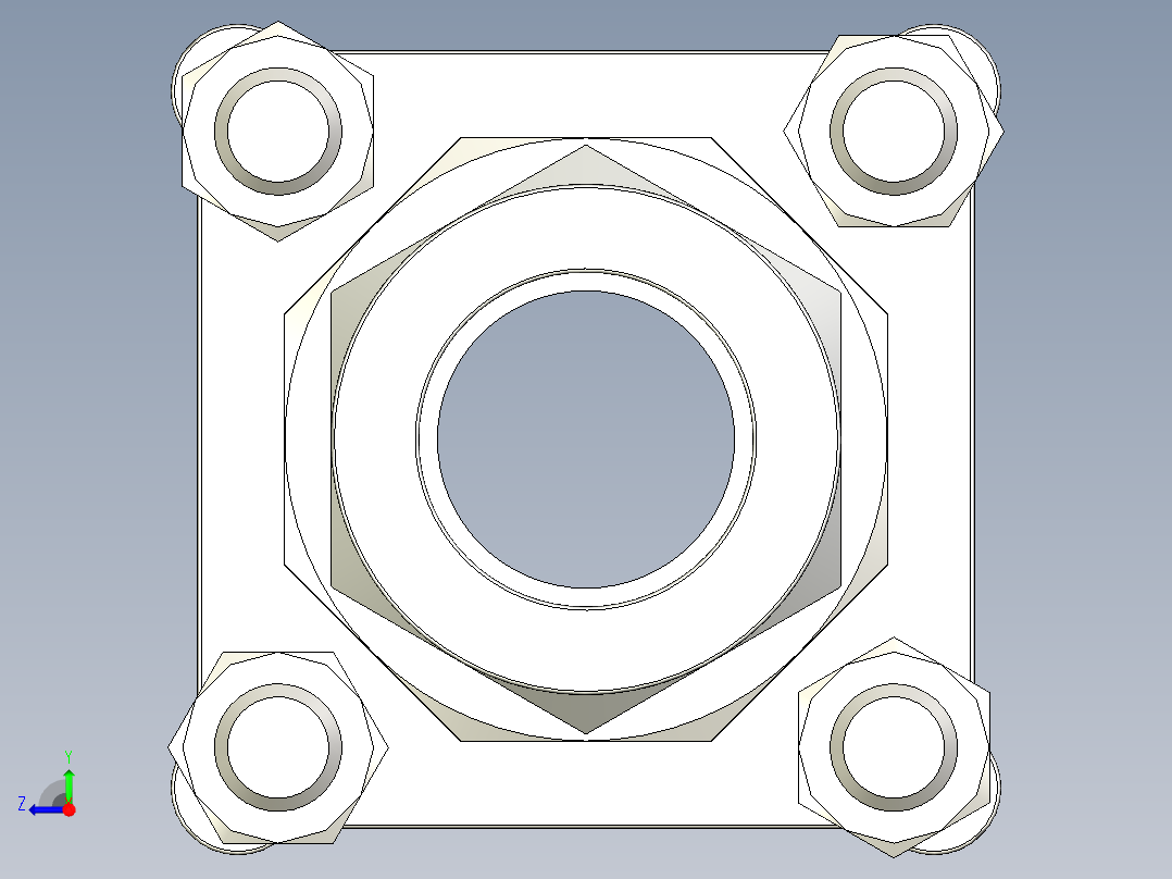 带25毫米Hy-Lok管接头的观察镜右视图