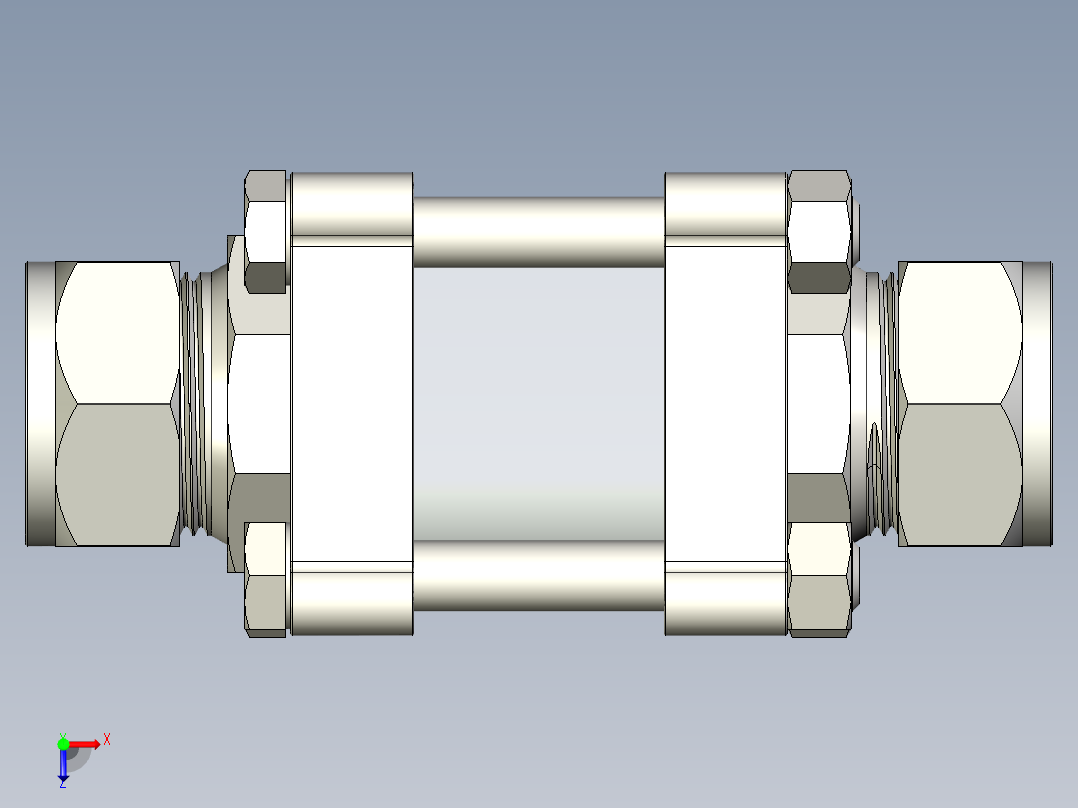 带25毫米Hy-Lok管接头的观察镜俯视图