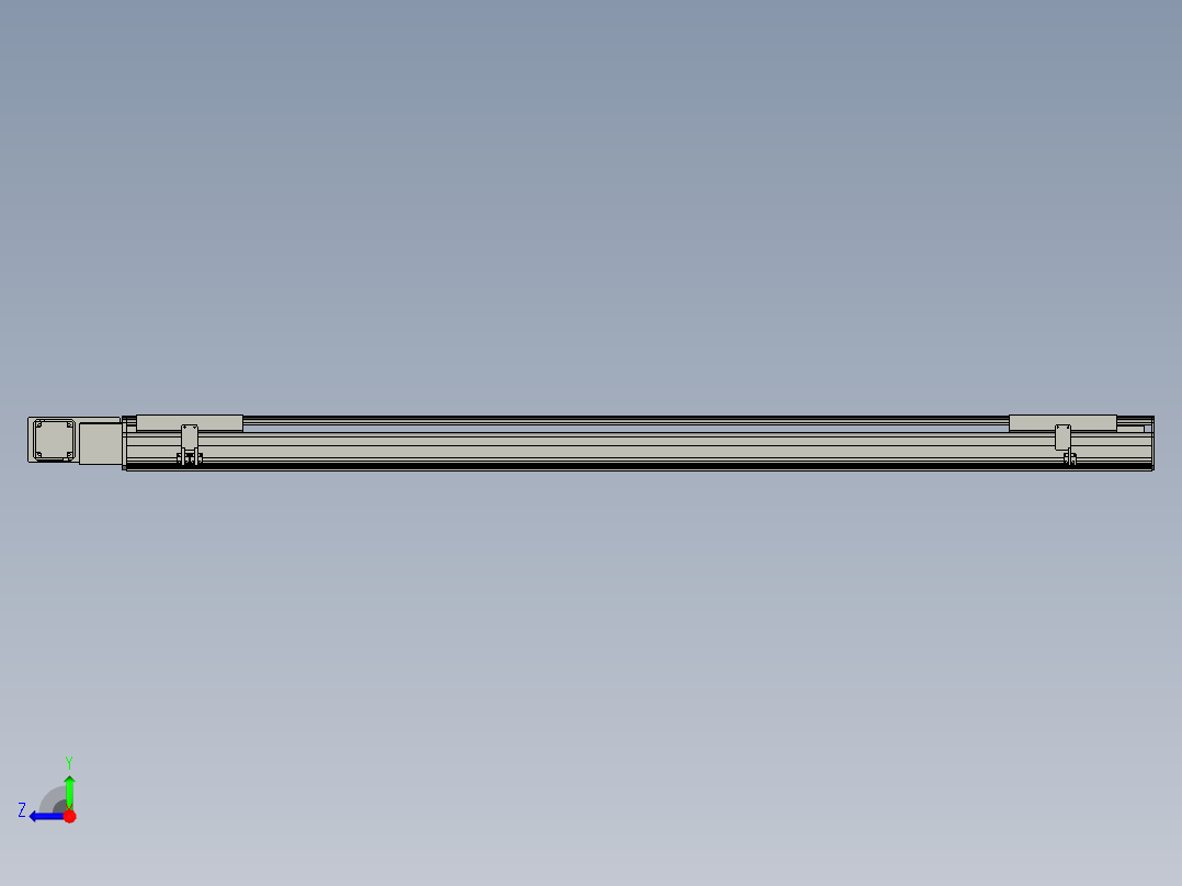 直线模组LHB21-L40-S1850-BL设计图纸右视图