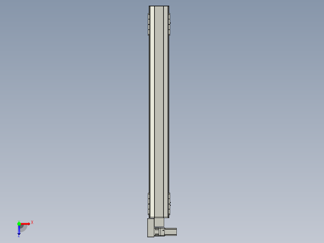 直线模组LHB21-L40-S1850-BL设计图纸俯视图