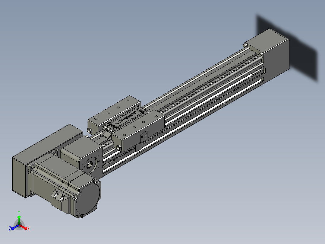 威洛博直线电机模组EB4-L40-S200-BR-57-MS3正等轴测图