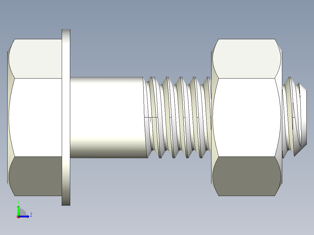 螺栓和螺母-M6 X 1.0.rar左视图