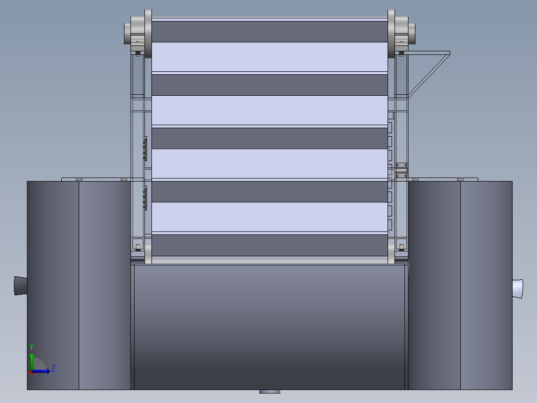 太阳能水面垃圾清理船建模左视图
