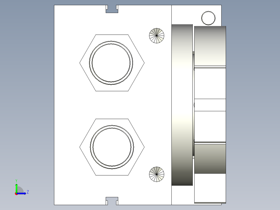旋转气爪PRC40ST-90左视图