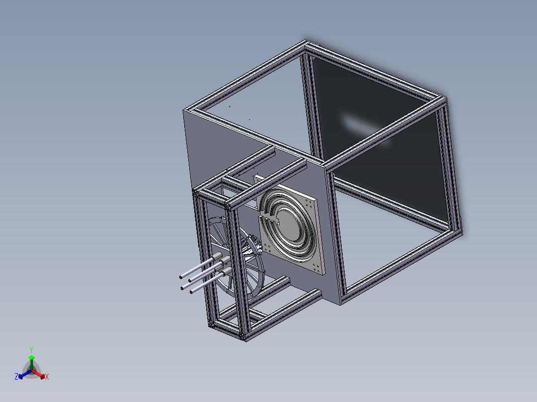 多头点胶机sw18可编辑正等轴测图