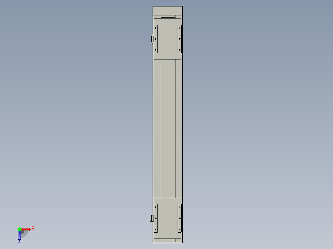直线模组LHC17-S1000-D(1)设计图纸俯视图