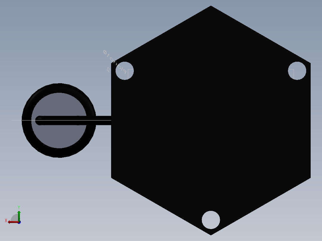 汽车空调压缩机一体机--sw后视图