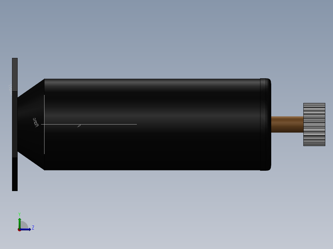 汽车空调压缩机一体机--sw左视图