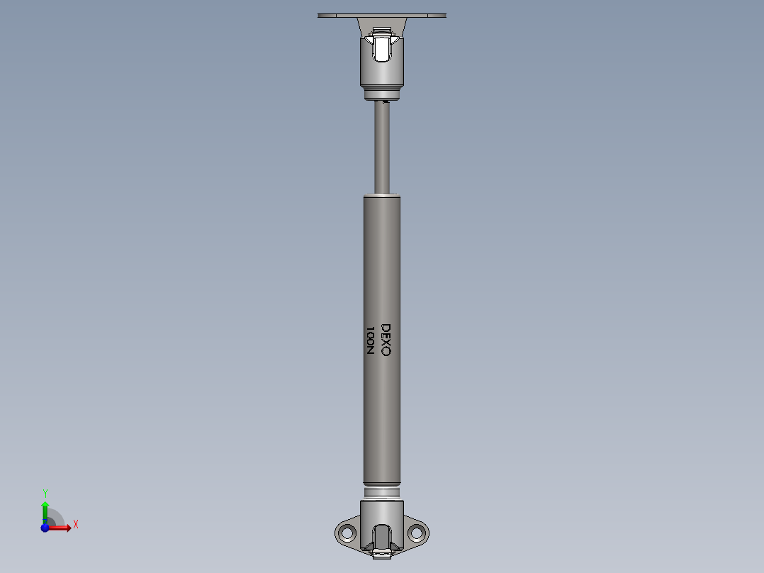 气弹簧15 100N冲程前视图