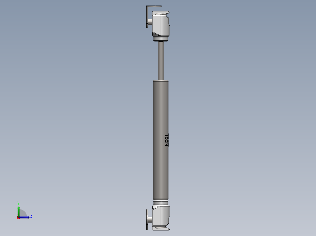 气弹簧15 100N冲程左视图