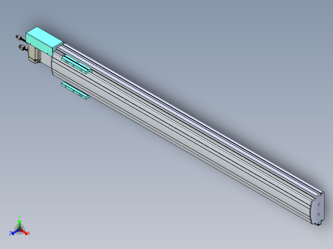 威洛博VBF同步带传动一般环境VBF14-L45-S1200-BR-ZP40-C3正等轴测图