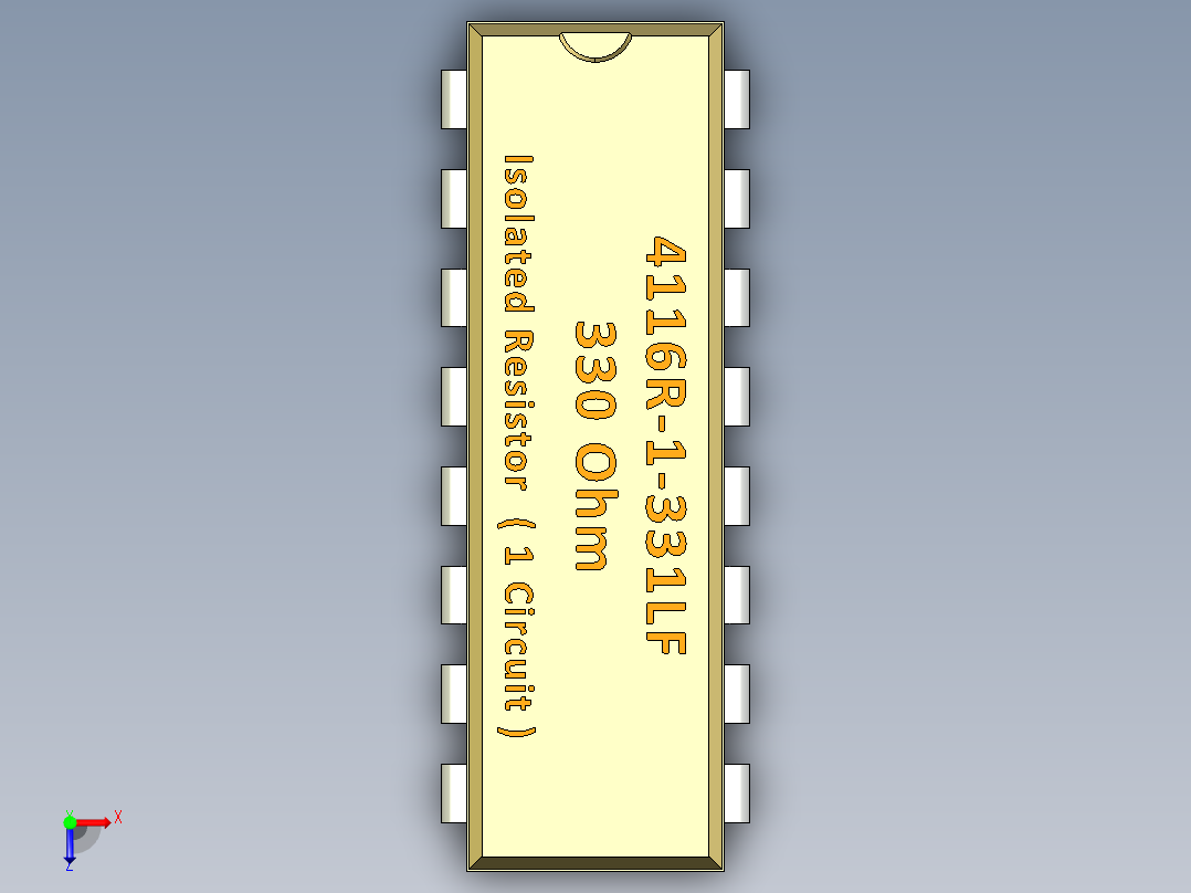 电容器 二极管 电阻器-STEP Resistor 330 Ohm 4116R-1-331LF俯视图