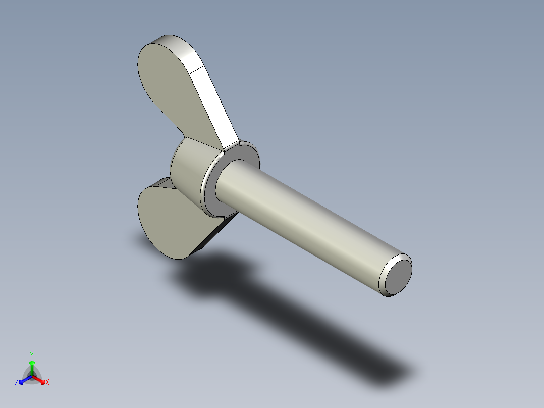 带耳螺钉-DIN_316_Wing_screws_5x0.8x25-22.6-9_26_2.3_13_6.stp正等轴测图