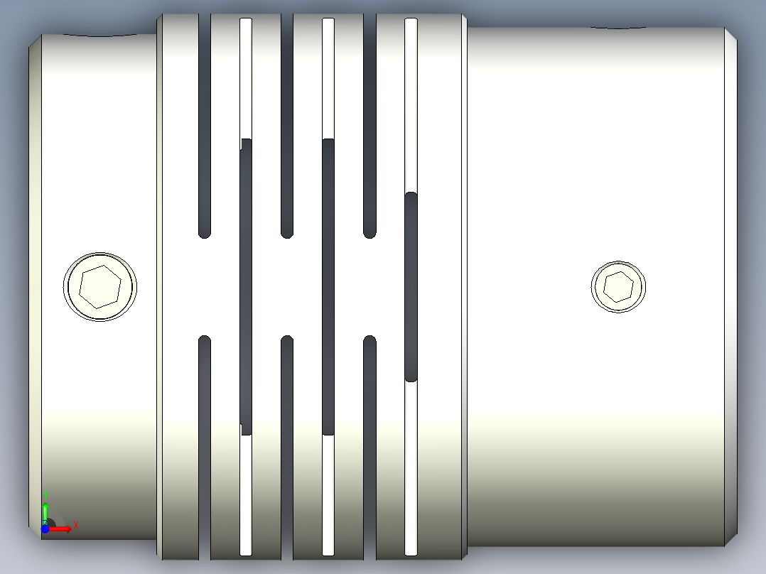 配置器附带的15个联轴器集合前视图