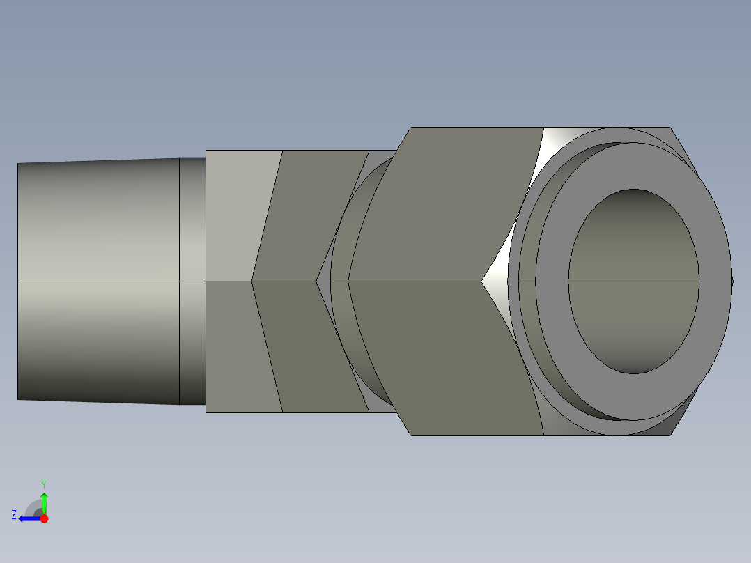 卡套式工业通用硬管接头12_vbu-s右视图
