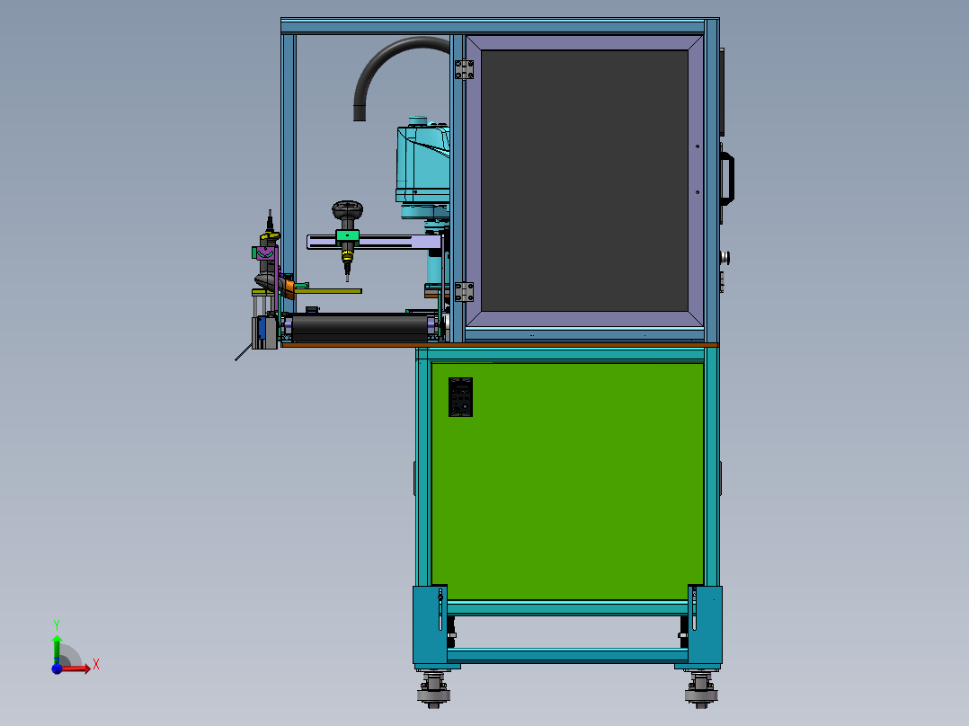 四轴机器人贴标机sw18可编辑前视图