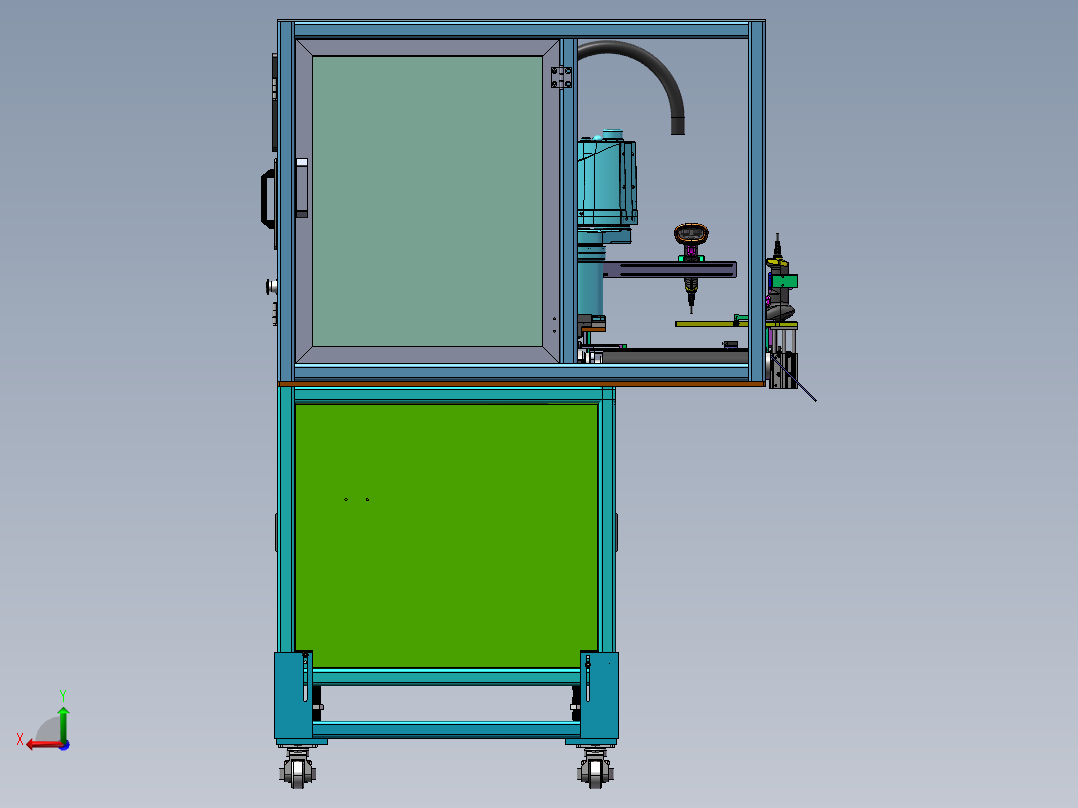 四轴机器人贴标机sw18可编辑后视图