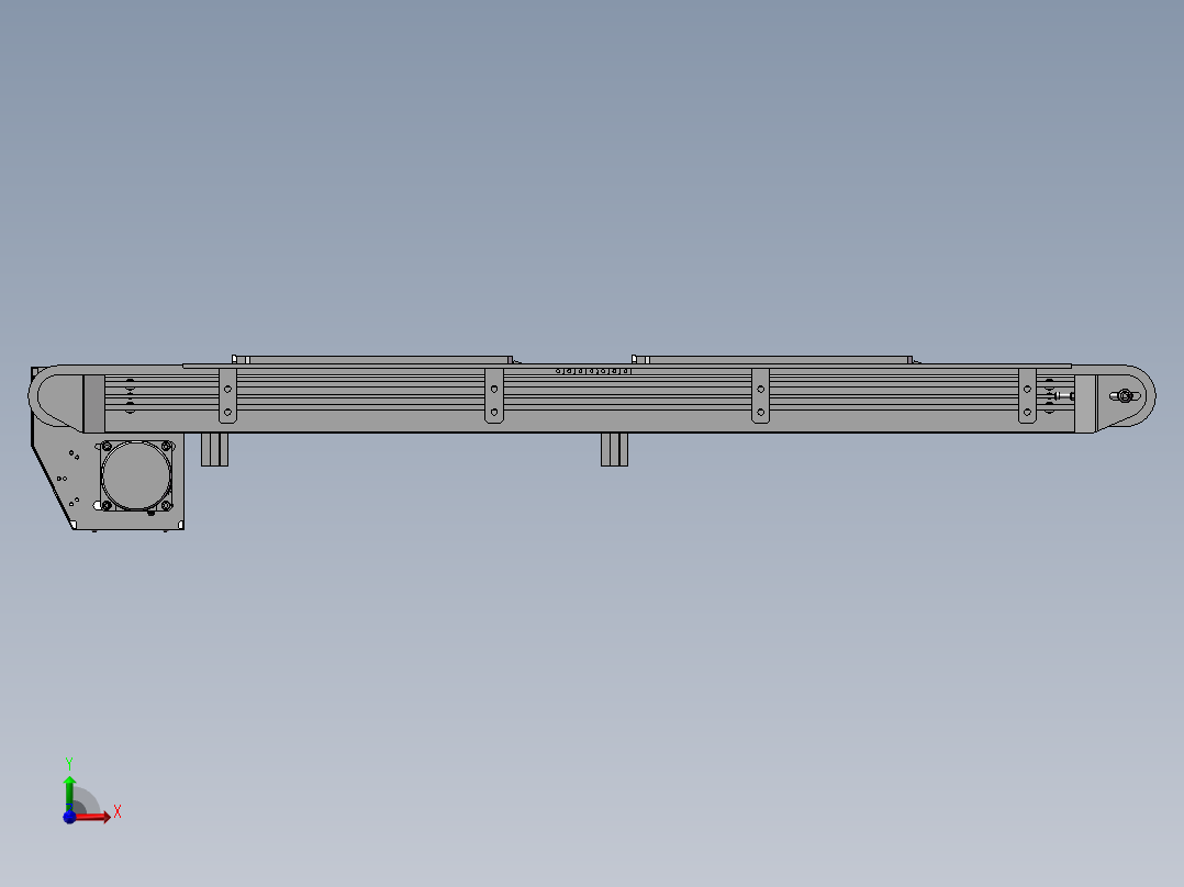 止回组件前视图
