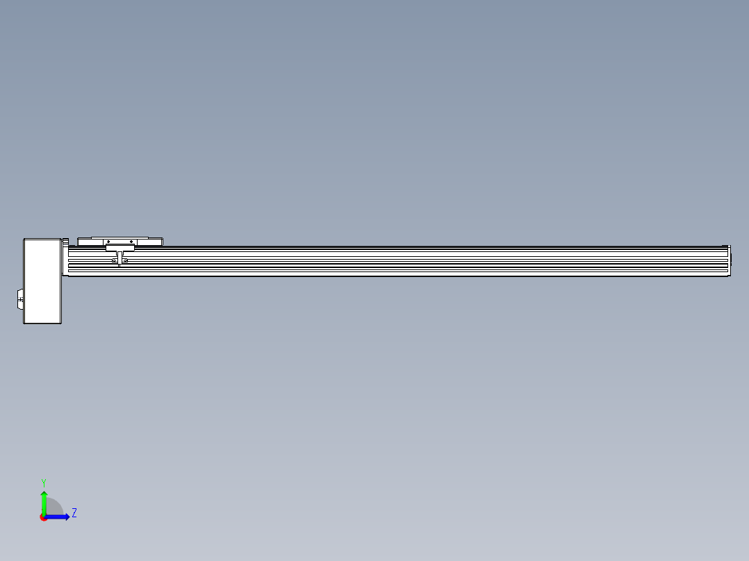 同步带全封闭直线模组TPA-HCB-110D-90-L950-RP-Y-P40-N3左视图