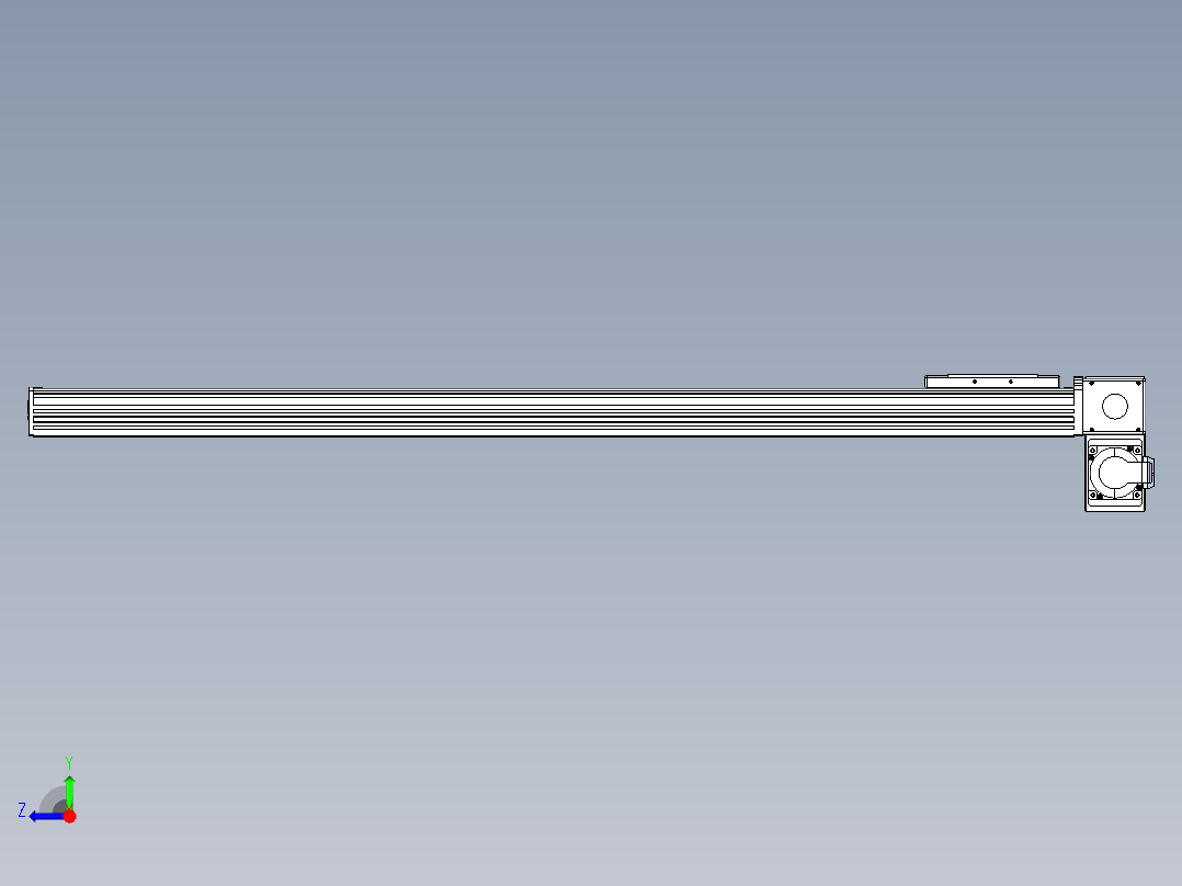 同步带全封闭直线模组TPA-HCB-110D-90-L950-RP-Y-P40-N3右视图